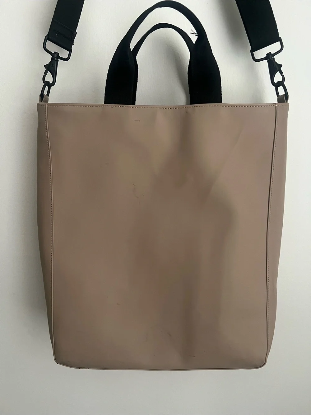 RAINS Unisex Tote Bag with Black Strap
